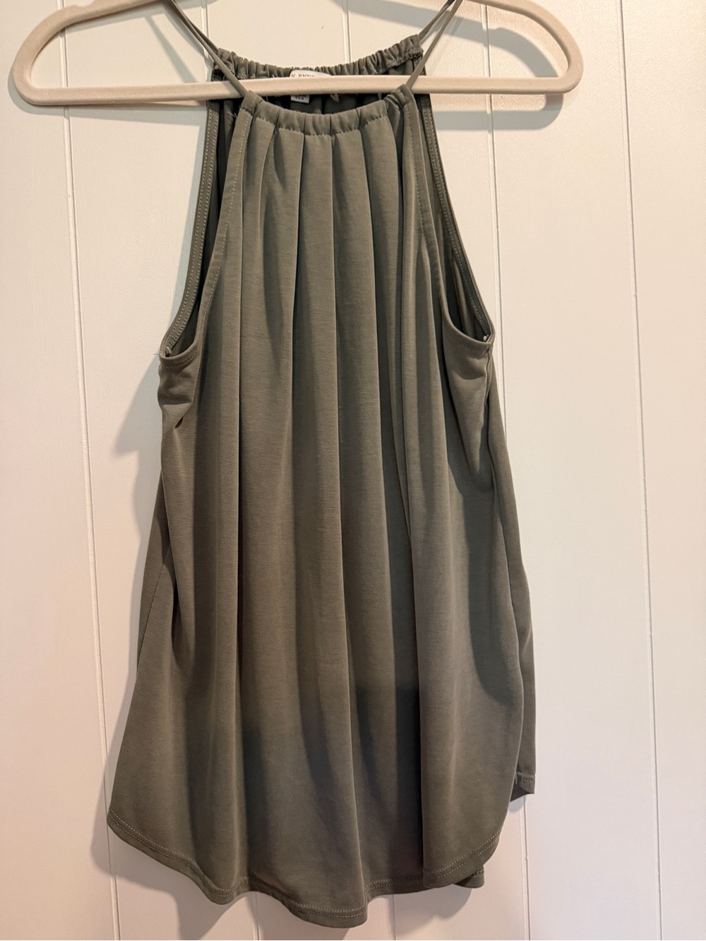 Green Envelope Olive Halter Neck Tank Top